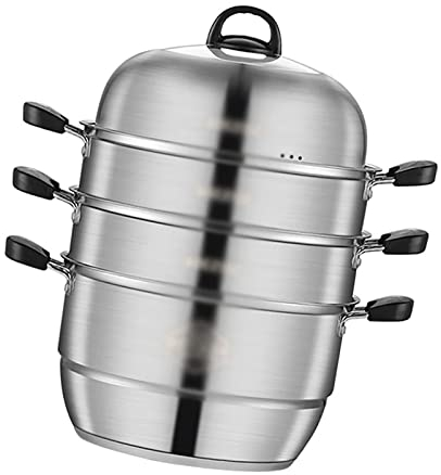 Pentola Per Zuppa - Pentola Per Zuppa Di Pesce, Vaporiera, Pentola A Vapore A 4 Strati In Acciaio Inossidabile 304, Pentola A Vapore Per Uso Alimentare Di Grandi Dimensioni Addensata ( Size : 28cm )
