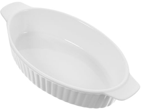 Ciieeo Teglia Da Forno in Ceramica Con Doppio Manico Teglia Per Gratin Contenitore in Ceramica Per Alimenti Piatto Da Cucina
