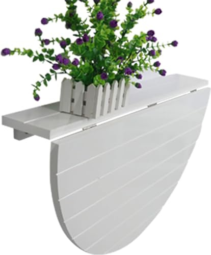 LIFENGFF Wandtisch Drop-Leaf-Tisch,klapptisch Küche Massivholz-Halbkreis-Wandtisch Esstisch,für Die Wand Bartisch Stehtisch Wandtisch Tisch Klappbar Zur Wandmontage