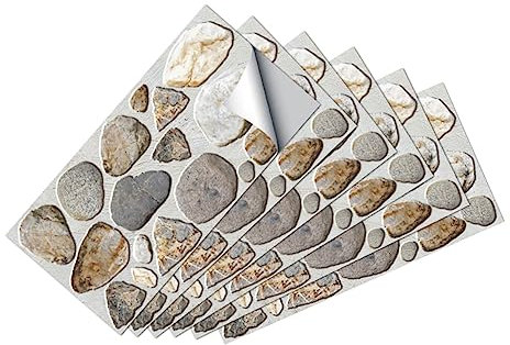 Gadpiparty 6blätter Teiliges Fliesenaufkleber Küchenwandschutz Ölbeständige Wasserdichte Und Hitzebeständige Wandsticker Für Küchen Duale Funktion Mit Modischem Vintage-design Abwischbar Und