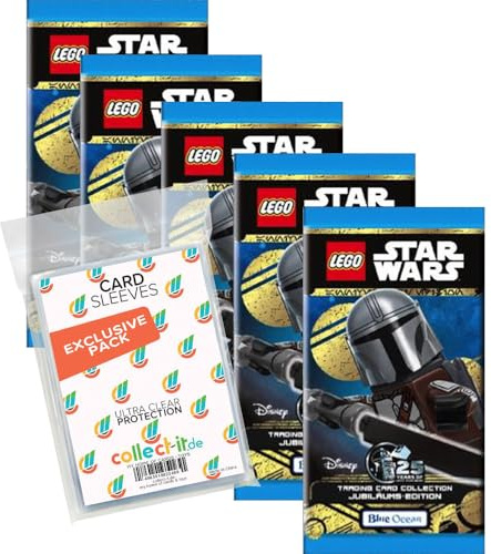 Bundle mit L.Star Wars - Serie 5 Trading Cards - 5 Booster + Exklusive Collect-it Hüllen