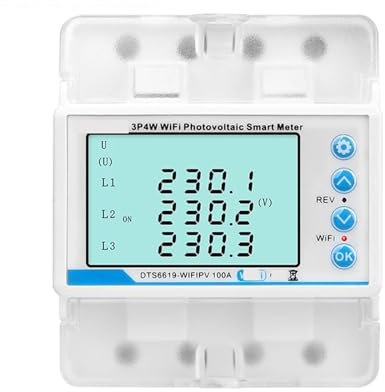 CHIHSS Puissance minuterie Programmable Compteur d'énergie photovoltaïque Intelligent à réenclenchement triphasé 100A 380V AC Consommation d'énergie kWh Mesure d'électricité