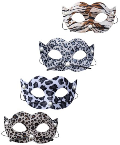 VICASKY Elegante Halbmaske Halloween-karnevalsmasken 4 Stück Pvc-vintage-masken Dekorative Masken für Partyzubehör für Jungen und Mädchen
