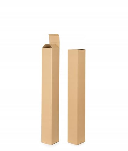 WePack 10 Stück Versandhülsen 1010x158x158 mm Versandkarton lang und eckig B-Welle 400g Braun Versandrohr Versandrolle Faltkarton ohne Sperrgutzuschlag