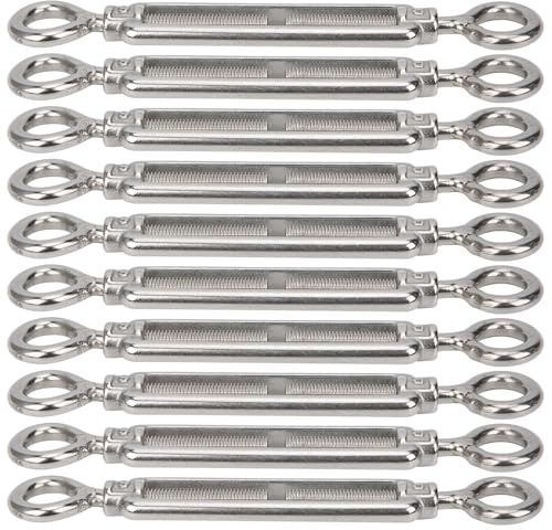 20 Stück Spannschloss Auge und Auge Edelstahl Spannschloss Auge zu Auge M6 Spannschloss Drahtspanner