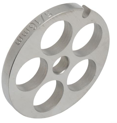 Fleischwolf Scheiben Lochscheiben, Verwendung der Edelstahlscheibe Nr. 5 in verschiedenen Fleischwolfen, einschließlich für Bosch und Bauknecht, Küchenmaschine für Fleisch, Gemüse und Fisch (16 mm)