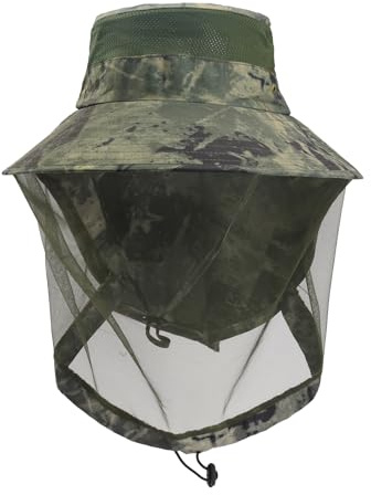 MILAKOO Unisex Volles Gesicht Mesh Hut Camo Wandern Hut Outdoor Camping Eimerhut