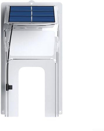 Entgoinggo Solar Powered Rain Cover for Wireless Doorbell, Transparent Weather for PROTECTION Shield, Easy Installation, 215 * 115mm Size, Compatible with Most Models