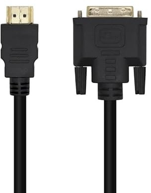 Glowster Cavo DVI 18+1/M a HDMI A/M, 1,8 m, nero, ideale per collegare dispositivi multimediali e trasmettere segnali video di alta qualità.