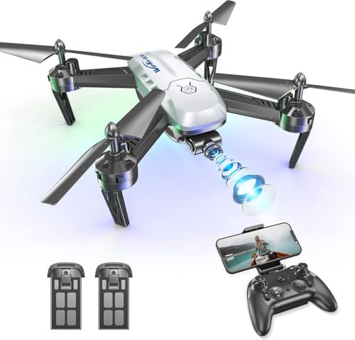 Wipkviey T6 Drohne mit kamera 1080p, RC Quadcopter für Anfänger, WiFi FPV drone mit 2 Batterien, Schwerkraft Sensor, Flip mode, Abflug/Landung mit einer Taste, Headless Mode