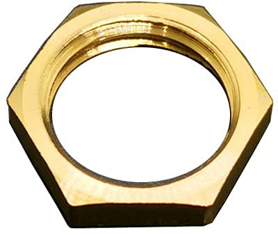 1 x Sechskant-Kontermutter aus Messing, Rohrverschraubung, Flanschmutter – Nippel mit Innengewinde for 1/8 Zoll bis 1 Zoll BSP-Anschlüsse(1 Nut)