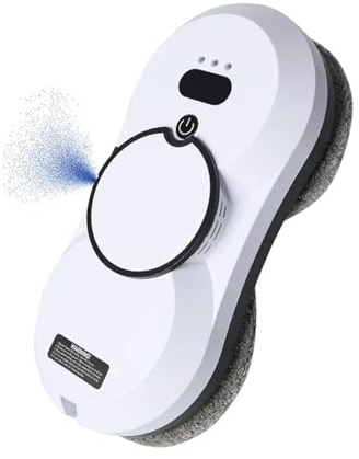 Robot limpiacristales automático, aspiradora eléctrica de gran succión de 5600 PA con control remoto anticaídas múltiples modos(Model1)
