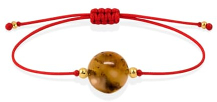 Pulsera Ámbar Natural – Energía & Bienestar Interior | Joyería Hecha a Mano en España | Oro 18k Chapado | Ajustable Unisex | Regalo Elegante