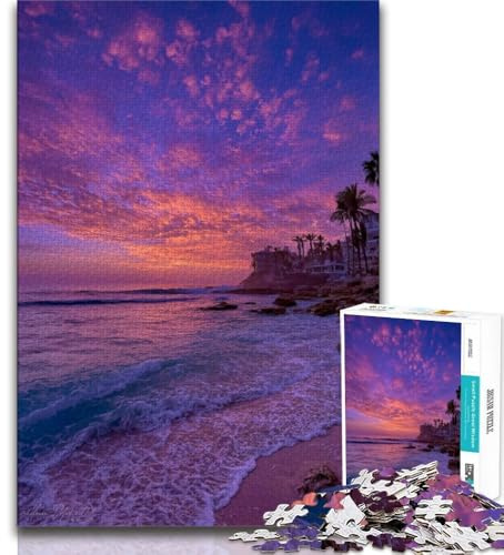 Puzzle 1000 Teile für Erwachsene Sonnenuntergangslandschaft Teenager-Puzzles Quizspiel Wanddekoration Einzigartige Geburtstags 75x50cm