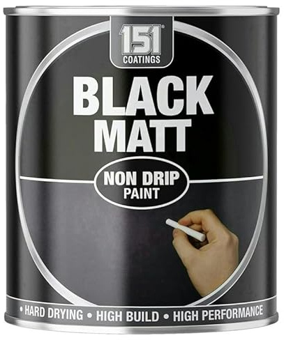 VARNOX, Black Matt Non-Drip Paint 300ml – Hard-Drying, High-Performance Gloss with Durable Hard-Build Formula – Ideal for Wood, Metal & Concrete – Interior & Exterior Use (1PCS)