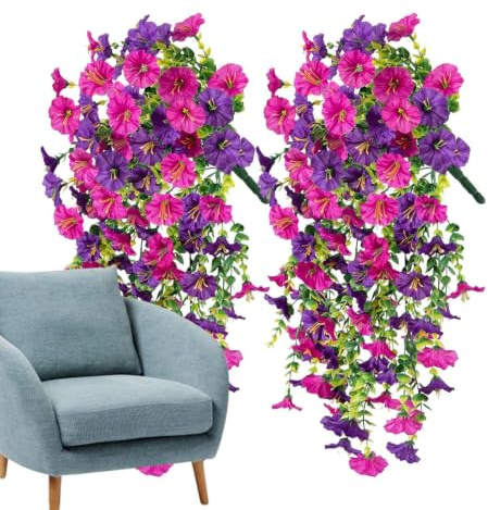 Konstgjorda Petunior Naturtrogna 2 Stycken Träds Falska Blommor