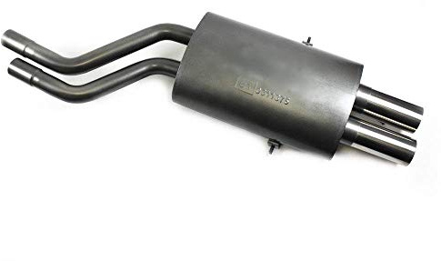 1026156 Sportauspuff 2x76mm rund scharf für 3er E46 320 323 325 328 330 EG ABE
