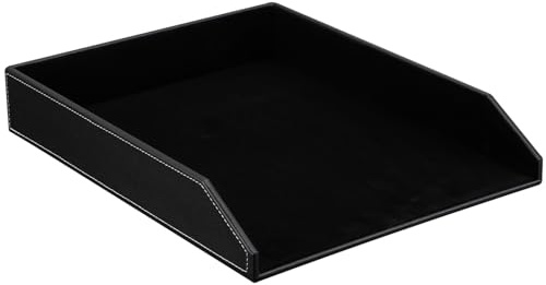 KINGFOM™ A4 Leder Briefablage (schwarz)
