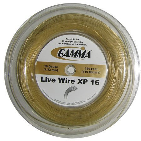 Gamma Sports Live Wire XP Tennis String, Natural, 16g/360' by Gamma Sports