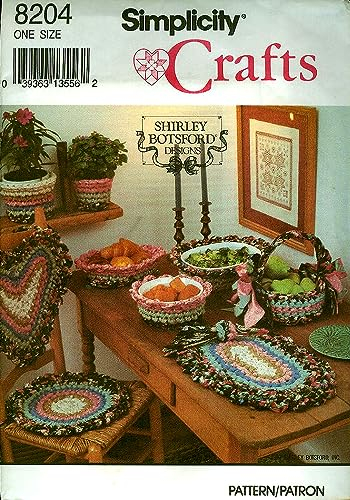 Simplicity 8204 Rag Crochet Home Decorating Pattern