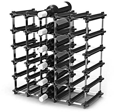 NOOK® Weinregal stapelbar 25er Medium Kit für bis zu 30 Flaschen – modulares Flaschenregal/Weinflaschenhalter, flexibel erweiterbar, platzsparendes Stecksystem aus Australien für Keller,Hausbar,Nische