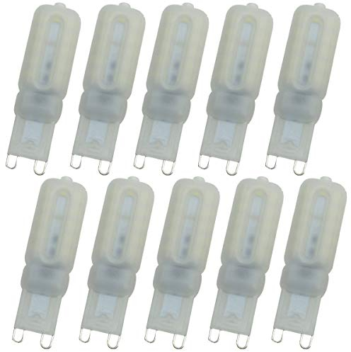 Lampadina a LED G9 da 10 pezzi Lampadina a LED fredda 5500K bianca equivalente a 30 W Lampadina a LED bi-pin G9 G9 2835 22 LED Lampadina a LED AC220V Lampadina Classe energetica A +