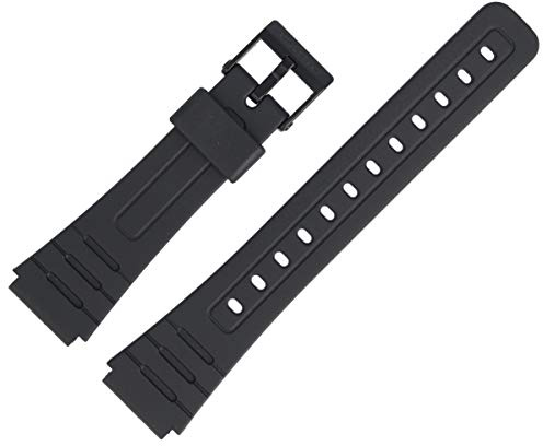 Casio Uhrenarmband 18mm Kunststoff Schwarz - F-105