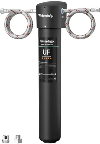 Waterdrop 17UA-UF Under Sink Water Filter, 3 Years or 24K Gallons, NSF/ANSI 42 Standard, 0.01 Micron Ultra Filtration for Baçtёria Reduction, Reduces Lead, Chlorine