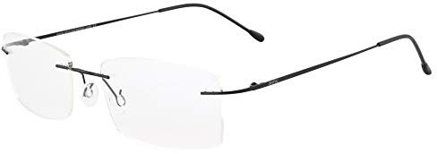 SHINU Randloser Titanrahmen Blaulichtfilter Computerbrille Leichte Brille fuer Maenner Damen-ANB1024