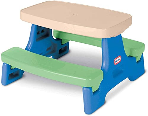 Little Tikes Junior Picnic Activity Table for Children - Seats Up to 4 - For Building, Homework or Play Indoor or Outdoor, For Ages 18 Months to 5 Years