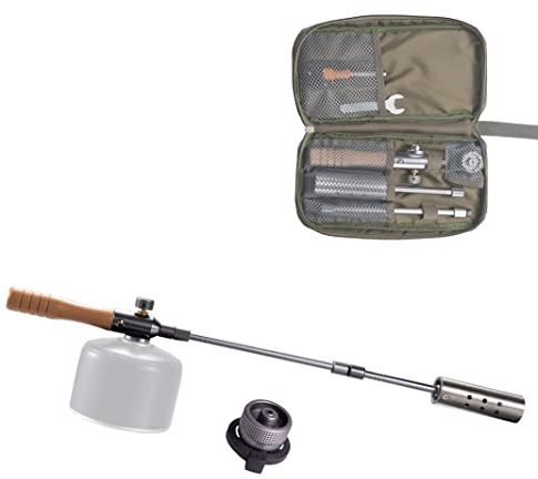 CAMPINGMOON Fireman Gigapower - Torcia elettrica 2WAY con adattatore di conversione da scatola OD a scatola CB, accenditore, custodia, set completo MT-3955/I-1010