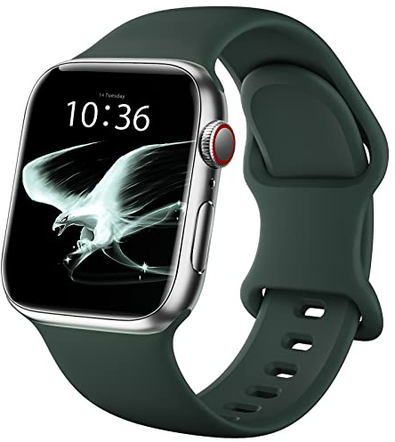 DigiHero Straps Compatible with Apple Watch Strap 40mm 42mm 44mm 41mm 45mm 46mm 38mm, Silicone Sport Replacement Strap for iWatch Series 11 10 9 8 7 6 5 4, SE 3 2 1 Women Men, Olive