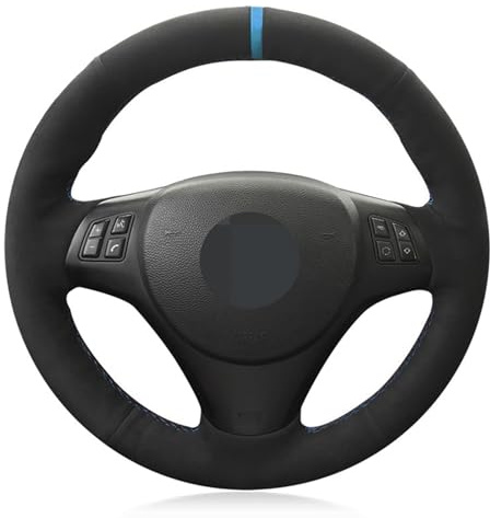 Handgenähte Auto-Lenkrad-Abdeckung,Für BMW M-Sport M3 E90 E91 E92 E93 E87 E81 E82 E88 X1 E84,Zubehör für Lenkgriffschutzabdeckungen