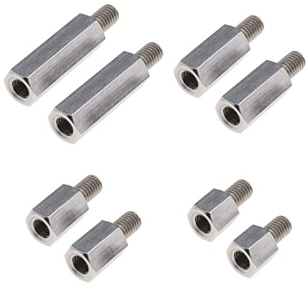ECSiNG 8 STÜCKE Single Head Stud Hex Abstandshalter Außengewinde auf Innengewinde 10 mm 15 mm 20 mm 30 mm M6 x M6 für PCB Sechskantverschlüsse Hardware Zubehör Edelstahl
