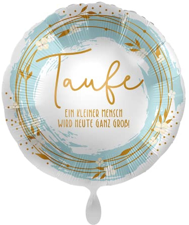 Folienballon Taufe, ein kleiner Mensch wird Heute ganz groß, ca. 43 cm