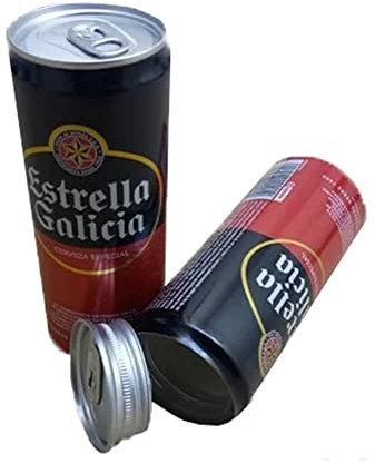 Estrella Galicia de ocultación Original - Estrella Galicia con compartimento de escondite secreto - Estrella Galicia autentica SAFE STASH - Cerveza de camuflaje Estrella Galicia