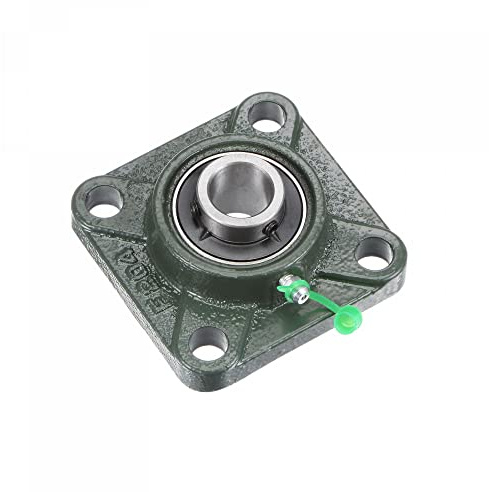 sourcing map UCF204 Flange Block Bearings 20mm Bore Cast Iron Bearing Unit Set Screw Lock