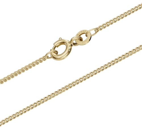 hoplo holzenplotz Goldkette Panzerkette Halskette Breite 1,2 mm massiv 333-8 Karat Gold, Kettenlänge:45 cm Damenkette
