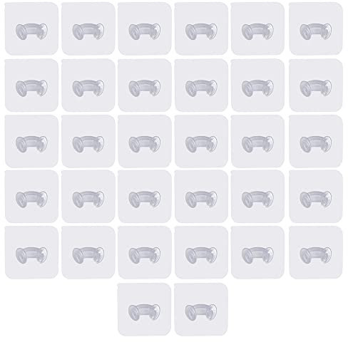 WYAN Porta Rasoio-32 Pezzi Ganci Adesivi,Fermacavi Multifunzione,Rasoio Ganci Parete Cappotto Gancio,Gancio per Spina,per Cucina, Bagno, Ufficio