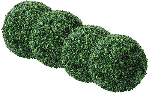 DOITOOL Künstlicher Grassball Dekoration 10cm Kunstgrasball Zum Hängen Lebensecht Grün Innen Außen Ornamente