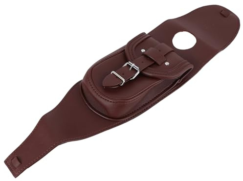 Psytfei Motorrad Tankrucksack PU Leder Sattel Motorrad Tasche Motorrad Tankdeckeltasche Kraftstofftank Abdeckung Panel Pad Lätzchen Tasche (braun)