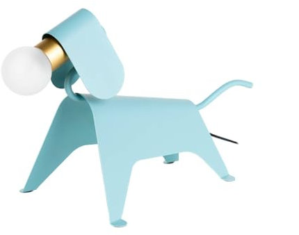 Lucande Tischlampe 'Idalina' (Design, Modern) in Blau aus Metall u.a. für Wohnzimmer & Esszimmer (1 flammig, G4,) - Designer Tischleuchte, Schreibtischlampe, Nachttischlampe, Wohnzimmerlampe