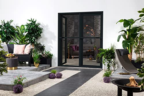 Alu-Doppelschiebetür Comfort 240x240 cm (Anthrazit)