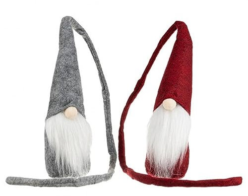 Casa e Benessere Decorazione fermatenda coppia di elfi per tende gnomi Inglese Christmas Natale Ornamenti Decorazioni per finestre di Natale Addobbi (Elfi x2 93x7)