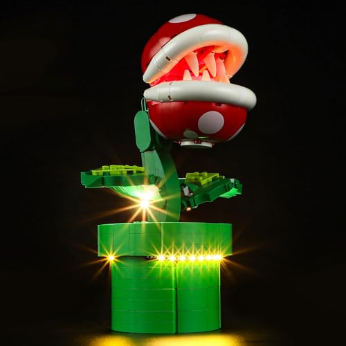 GEAMENT LED Licht-Set Kompatibel mit Lego Super Mario Piranha Pflanze 71426 - Beleuchtungsset für Piranha Plant (Modell-Set Nicht enthalten)