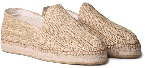 TONI PONS DAMASC Espadrille för män, tillverkad i Rafia., Natur, 47 EU