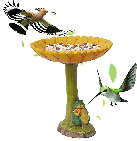 Vogeltränke, Vogeltränke Balkon Groß Balkongeländer Garten Modern Vogelbad, Vogeltränke Groß Frostsicher Winterfest Vogeltränke Hängend für Balkongeländer (Green, One Size)