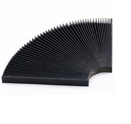 Machine Guard Dust Cover, Milling Machine Flat Accordion Bellows Cover Flexible Protective Cloth Tool Black (140mm)