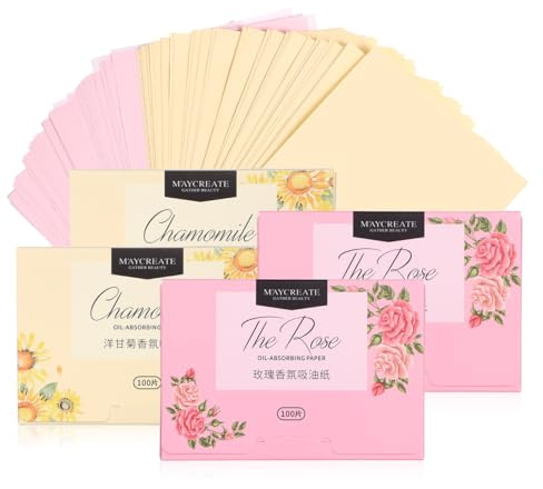 Healeved ÖLabsorbierendes Papier FüR Das Gesicht 100 Blatt GesichtsreinigungstüCher 4 Boxen Mit 400 BläTtern Ideal FüR MäNner Und Frauen Assorted Color
