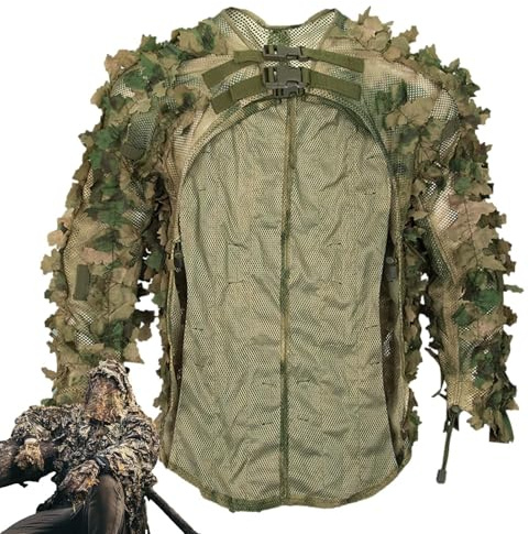 Ghillie-Anzug, Ghillie-Camouflage, Ghillie-Anzug, Camouflage-Umhang, Jagdbekleidung, Jagdbekleidung für Wildtier-Fotografie, Männer